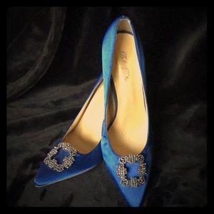 Bella Belle blue satin pumps